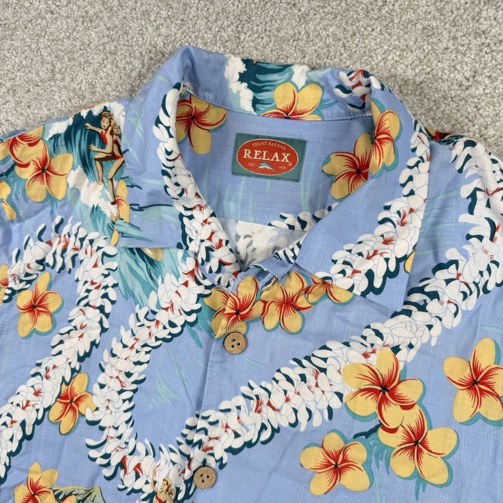 Tommy Bahama Shirt‎ Men's Small Hawaiian Floral Beach Rayon